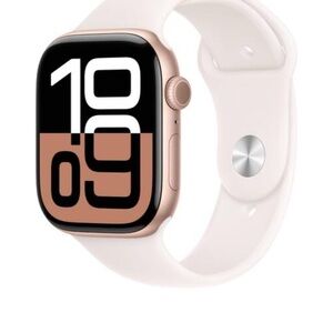 Apple Smartwatch with Gold Case and White Band Series 10 GPS 42MM